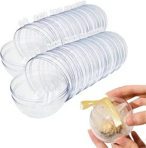 Clear Plastic Thickened Spherical Ornaments Balls Fillable Christmas Tree Decor for Festive Christmas Wedding Decorations
