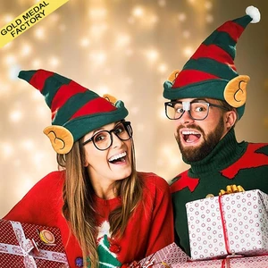 Christmas Elf Hat Ear Costume Party Accessories Gorro De Navidad Chapeus Natal Chapeau Noel Play Elf Adults Funny Christmas Hats
