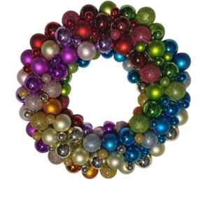 35cm Colorful Eco-Friendly Plastic Christmas Balls for Wreath Holiday Decorations Christmas Garlands & Wreaths Party Supplies
