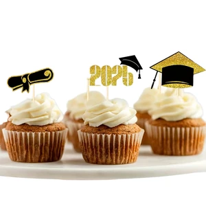 Graduation Season Cake Toppers Party Decoration for Graduation Ceremony Dessert Table Plug-in Cake Decorating Supplies