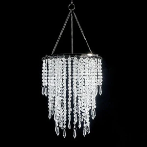 Modern Acrylic & Metal Ceiling Chandelier Hanging Light for Wedding and Party Decor