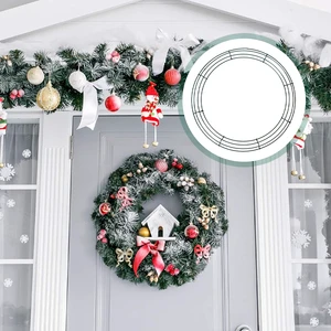 Hot Sales Dark Green 2mm Steel Round Wire Wreath Frame Festive Decorations New Year Valentines Mother's Day Christmas Custom