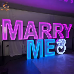 Custom LED Marquee Letters With Crown Theme For Marry Me Wedding Gender Reveal Cheerleading Open Day Party Decor