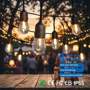 Wholesale IP65 Waterproof S14 Light String For Outdoor Party Decor For Holiday Wedding Christmas Camping Decorative Lighting