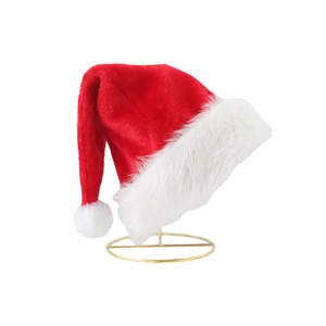 Xmas Holiday Hat for Adults and Children Unisex Velvet Comfort Santa Hat Christmas Hat Christmas Decorations