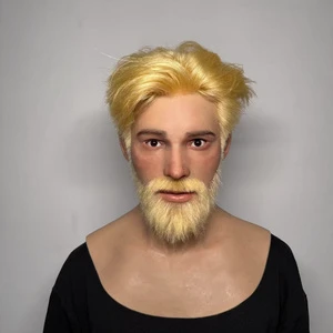 Lifelike Party Mask High Quality Artificial Silicone Mask Edward Hollywood Head Cover for Crossdressing Cosplayer