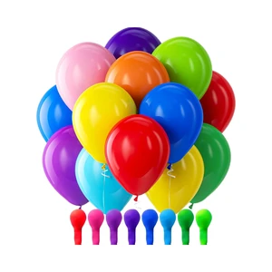 100-Pack 12-Inch Assorted Rainbow Latex Helium Balloons Bright Colors for Birthday Baby Shower Valentine's Day Halloween Air Bag