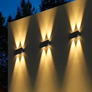 Garden Outdoor Wall Solar Lights Quality Products IP65 Waterproof Up And Down Patio LED Solar Led Wall Wash Light
