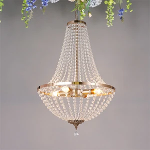 Luxury Party Events Hotel Pendant Ceiling Lights Wedding Hall Decorations Crystal Chandelier for Wedding