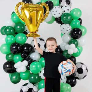 Cross-border New Latex Soccer Balloon Set for Birthday Parties Cartoon Soccer DecorationsWholesale Package