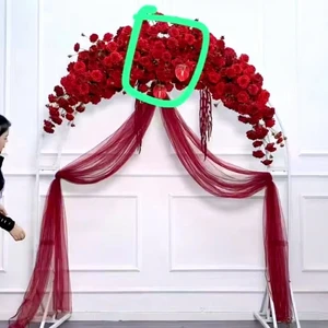 Artificial Rose Archway Flower Wedding Party Decoration Polyester