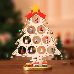 Creative Wooden Christmas Tree Desktop Ornaments Children's Holiday Decorations and Gifts Christmas Eve Figurines & Toys