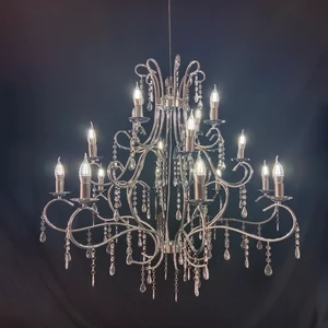 Wholesale Party Supplies Wedding Decor Ceiling Hanging Iron Chandeliers Modern European Style AC Luxury Party Wedding Light Prop