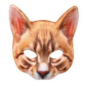 New Design EVA Realistic Cat Mask Halloween Carnival Masquerade Digital Printed Animal Cosplay Party Masks