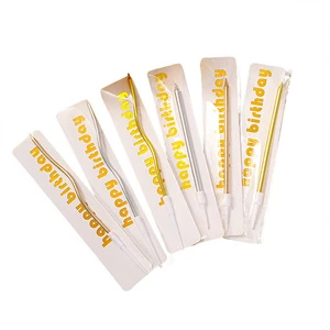 Factory Price Gold-Plated Silver Single Curved Cake Topper Independent Birthday Decoration with Custom Packaging