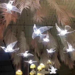 Wedding Props Luminous Acrylic 10 Bird Chandelier Wedding Stage Decoration Wedding Ceiling