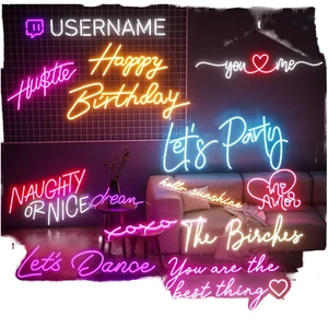 Custom Flexible LED Neon Sign Acrylic Decorative Lighting Personalized Illuminated Letters
