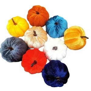 Cross-Border Exclusive Simulated Velvet Pumpkin Decorations Festive Halloween & Thanksgiving Colorful Party Masks