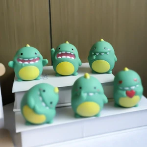 Creative Funny DinosaurFigurine with BB Squeaker, Vinyl Cake Decoration for Birthday Party Baking Gift Wholesale
