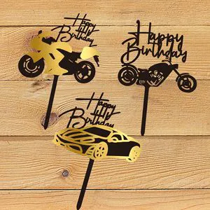 Cake Decoration Directly From Manufacturer Super Cool Motorcycle Car Birthday Cake Topper Party Dessert Table Decoration