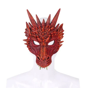 New Halloween Pu Dragon Party Mask Carnival Halloween Party PU Foam 3D Animal Dragon Party Mask