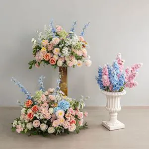 New Purple Wedding Venue Flower Ball Arrangement Stage Decoration Finished Product Layout Booking Wedding Floral Arrangement