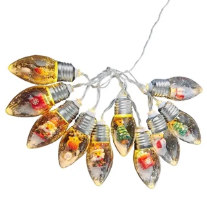Christmas Decoration Supplies Transparent LED Lights DIY Xmas Tree Hanging Ornaments String Night Light LED Christmas Ball