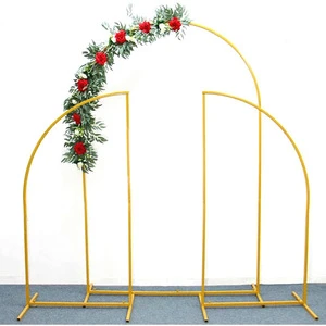 3pcs Per Set Wedding Backdrop Gold Stand Arched Frame Wedding Flower Arch for Wedding Decoration