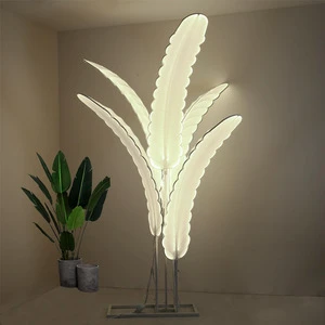 Contemporary Creative Design LED Romantic Standing Leaf Shape Flowers Lamp Decoration Wedding Party Event Lights