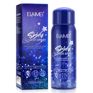 ELAIMEI Holographic Cosmetic Grade Makeup Face Body Nail Clothing Festival Rave Beauty Glitter Spray