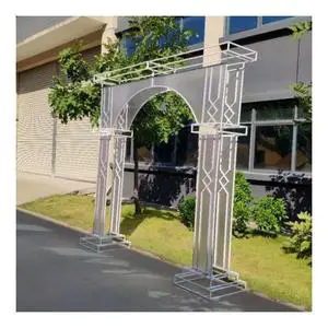 Direct Wholesale Wedding Props T Pvc Transparent Film Arch Wedding Stage Background Decoration Ornaments Flower Gate