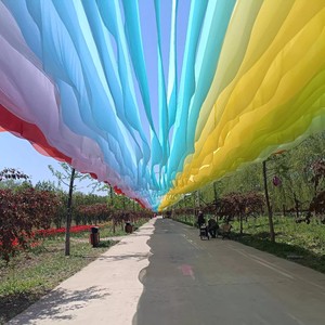 Wedding Stage Props Hall Decor Hanging S Shape Net Cloth Ceiling Drapes Decoration Strips Wedding Ceiling