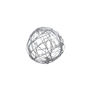 Set of 4 Silver Hanging Iron Christmas Balls for Home and Wedding Decor Self-Adhesive Installation Handmade Christmas Balls