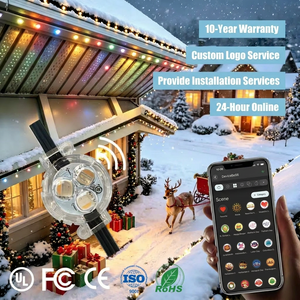 Wholesale UL CUL House 12V 24V 36V Gemstone Point Lights 30MM IP68 Waterproof Rgbw Permanent Outdoor Christmas Lighting