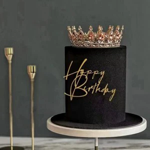 New Arrival Happy Birthday Acrylic Cake Topper Birthday Cake Side Acrylic Decoration Cake Decor Supplies