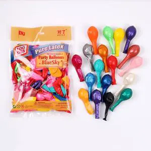 Colorful Glossy Latex Balloons 10 Inch Set for Christmas & Easter Parties Advertising Toy 100 Pcs/Bag