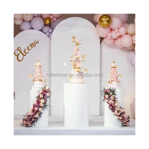 Luxury White Arch Wedding Backdrop Acrylic Backdrop for Wedding Event Stage Decorations
