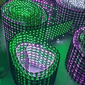 P50 LED Mesh RGB 4leds IP67 Advertising Displsy Flexible Led Stage Curtain Mesh Led Display For Building Facade
