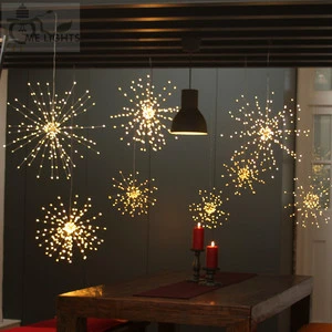 120LED Firework String Light Copper Wire Hanging Fairy Lamp Solar Powered Outdoor Garden Wedding Party Decoration