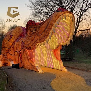 JN-ZM24FL Park LED Christmas Show Garden Decoration Light Christmas Arch Tunnel Lantern Festival Decorations