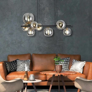 Paveton Nicoletta 8-Light Iron Chandelier Quality Black Iron Finish Easy Installation Ceiling Light Switch Control Living Room