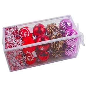 Christmas Balls Decorating for Xmas Tree Shatterproof Hanging Xmas Ball Ornaments Set for Holiday Party Decoration