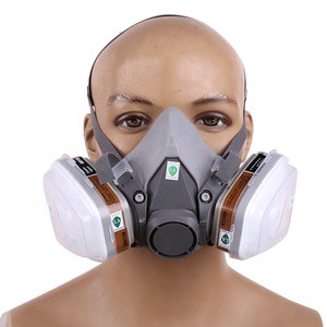 7 in 1 Respiratory Protection 6200 Rubber Half Face Gas Mask Facepiece Set with 6001 Organic Vapor Industrial Filter Cartridge