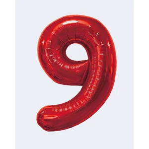 Party Love Red Metallic Number 9 Foil Balloon 80cm Birthday Decor KIDS