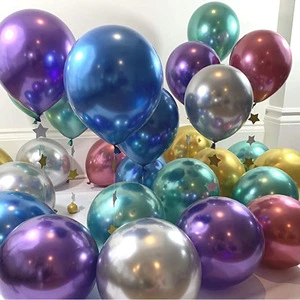 Wholesale 5 10 Inch 50/100pcs/bag Metallic Latex Balloons for Birthday Wedding Graduation Halloween Party Decor