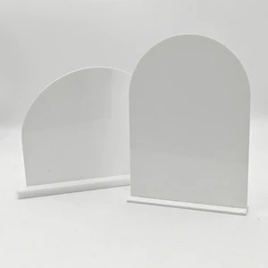 Custom White Arch Acrylic Table Sign for Wedding Display Use-Blank Acrylic Table Numbers Signage