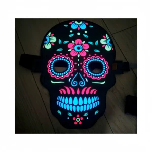 EL Sheet Mask With Voice-controlled Flashing Mode, Supports Custom Design/size/shape/color, Flashes with Music, Very Cool
