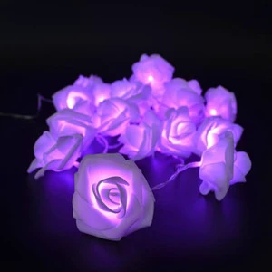 Led Rose Flower String Light Garland Wedding Birthday Marriage Wedding Party Flowers Light Home Decoration