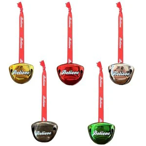 3.8cm Metal Cross Christmas Bells Waterproof Durable Xmas Tree Hanging Decoration DIY Holiday Ornaments Metal Jingle Bells