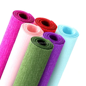 Wholesale Production of Colored Crepe Paper Can Be Customized Colors Suitable for Hand-made Flower Art Packaging